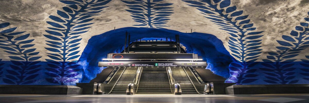 画廊般的斯德哥尔摩地铁站(瑞典地下美景图片)-【瑞典摄影攻略】